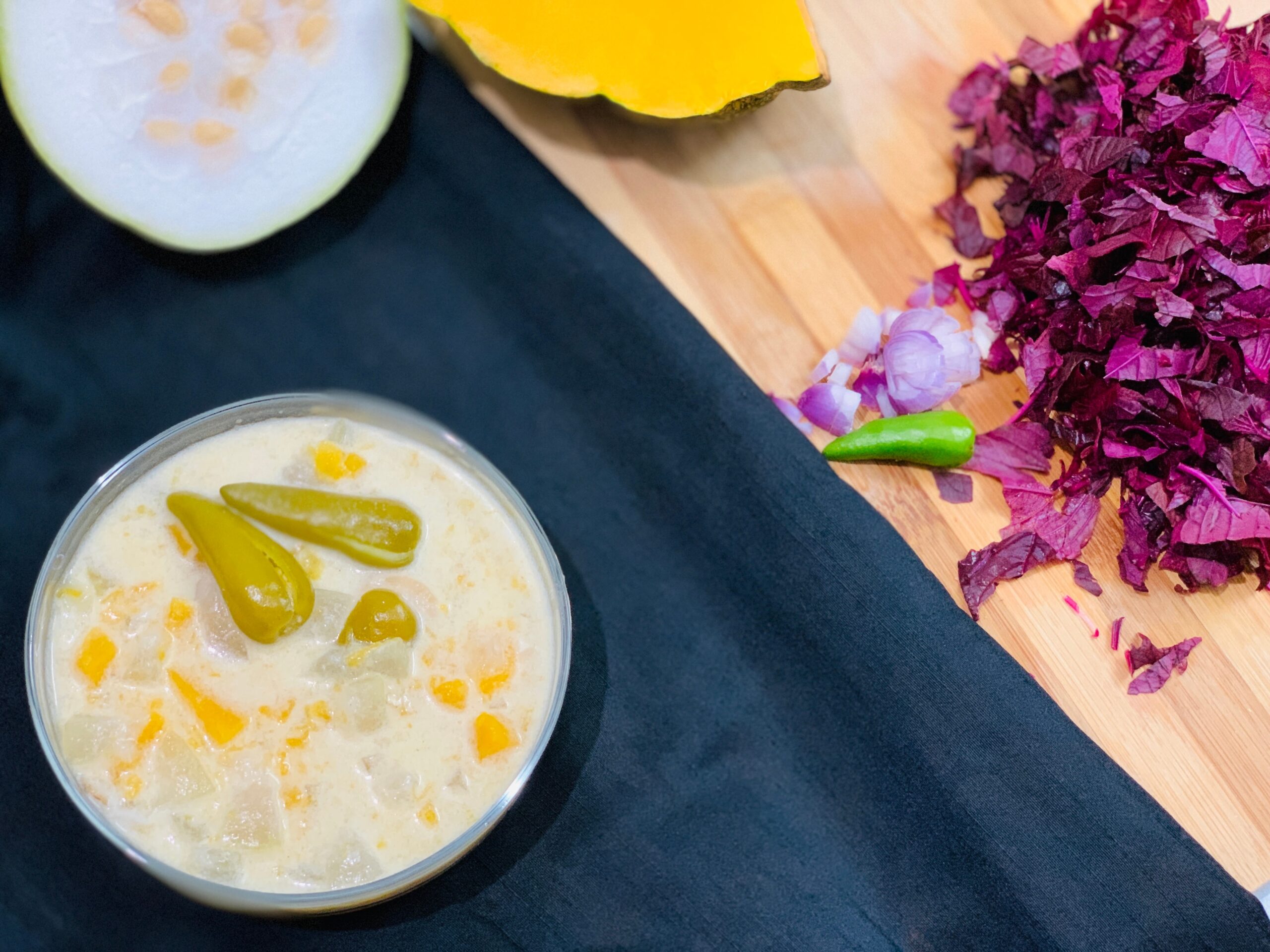 ASHGOURD PUMPKIN IN COCONUT MILK CURRY/ VALVAL